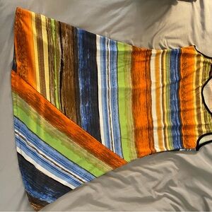 Colorful Striped Sleeveless Dress